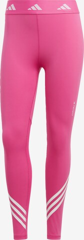 ADIDAS PERFORMANCE Skinny Sporthose 'Techfit 3-Stripes' in Pink: predná strana