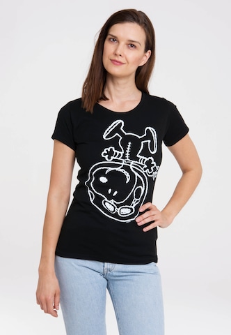 LOGOSHIRT Shirt 'Snoopy - Astronaut' in Gemengde kleuren: voorkant