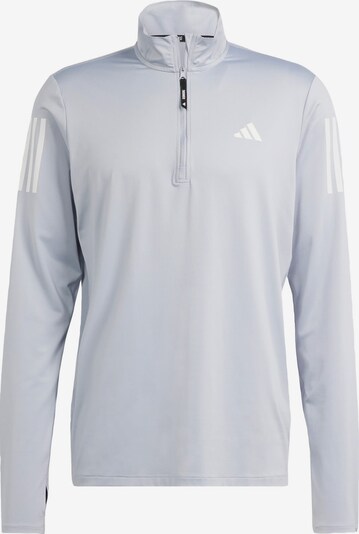 ADIDAS PERFORMANCE Camisa funcionais 'Own the Run' em cinzento claro / branco, Vista do produto