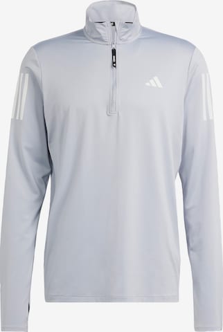 ADIDAS PERFORMANCE Athletic Jacket 'Own the Run' in Grey: front