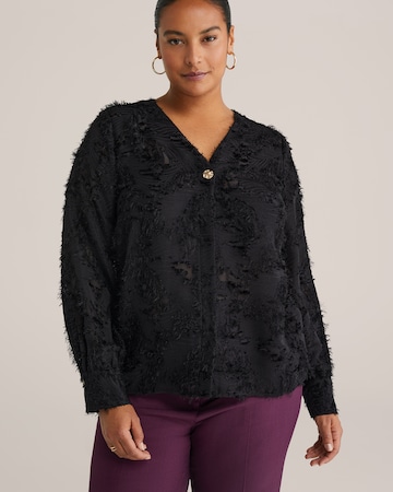 Bluză de la WE Fashion pe negru: față