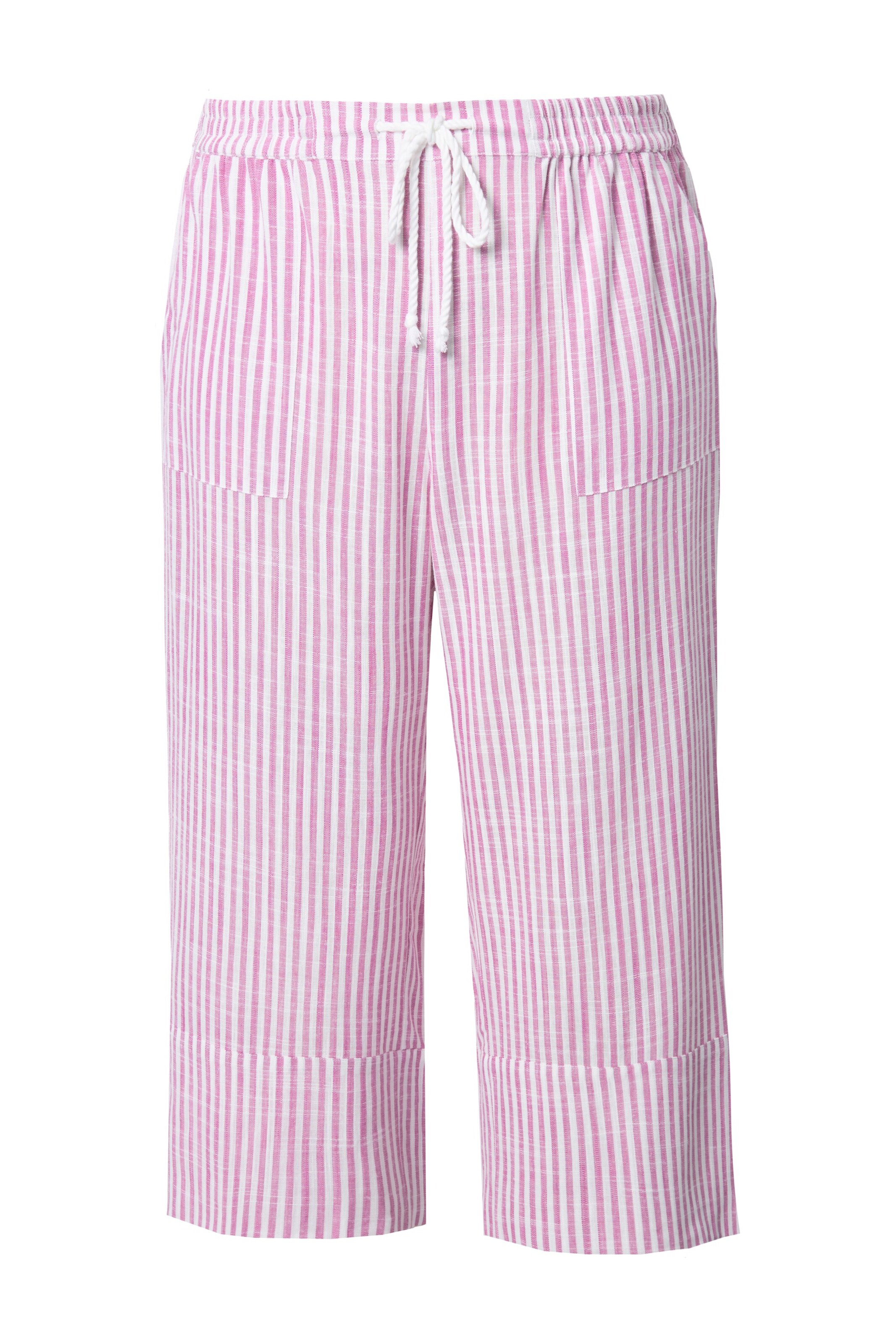 Ulla Popken Wide Leg Hose in Pink: Vorderseite