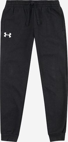 UNDER ARMOUR Tapered Workout Pants in Black: front