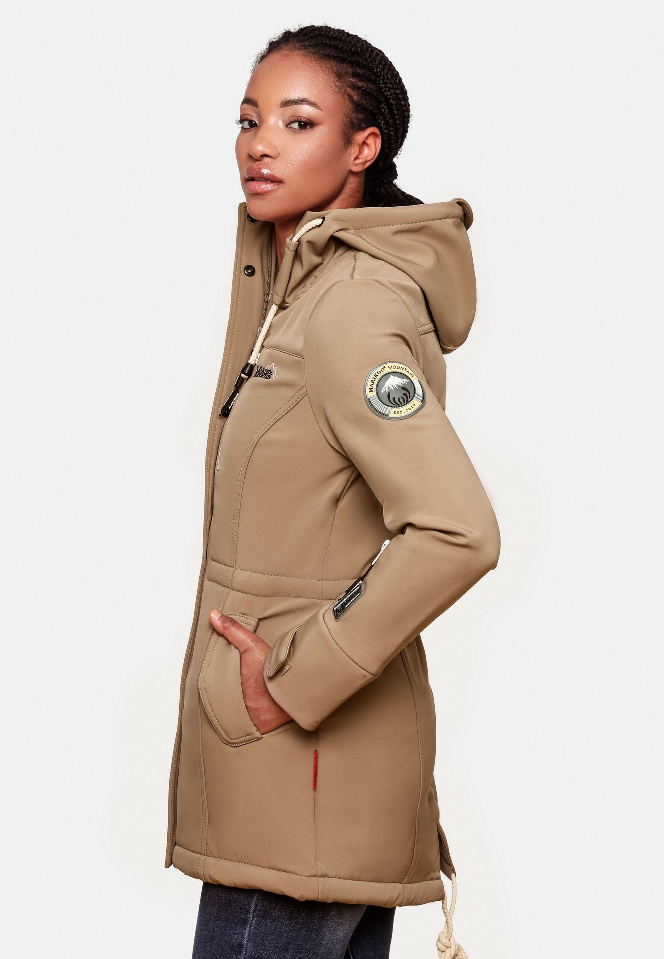 Fur Marikoo Rosa MARIKOO Raincoat 'Zimtzicke' In Light Brown ABOUT YOU