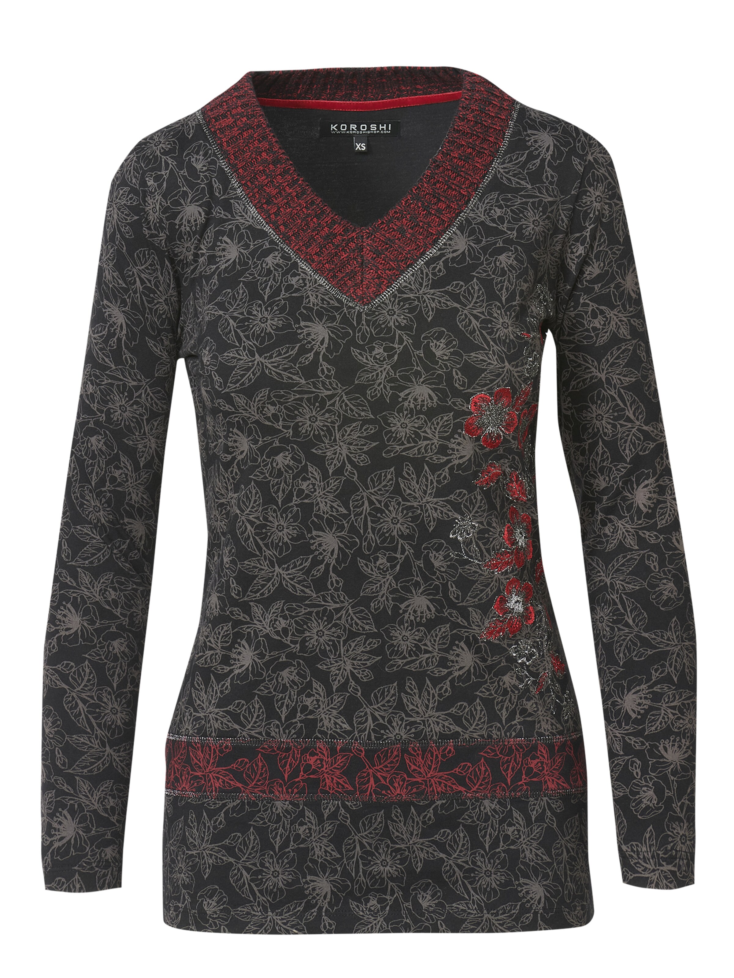 KOROSHI Тениска в черно: отпред