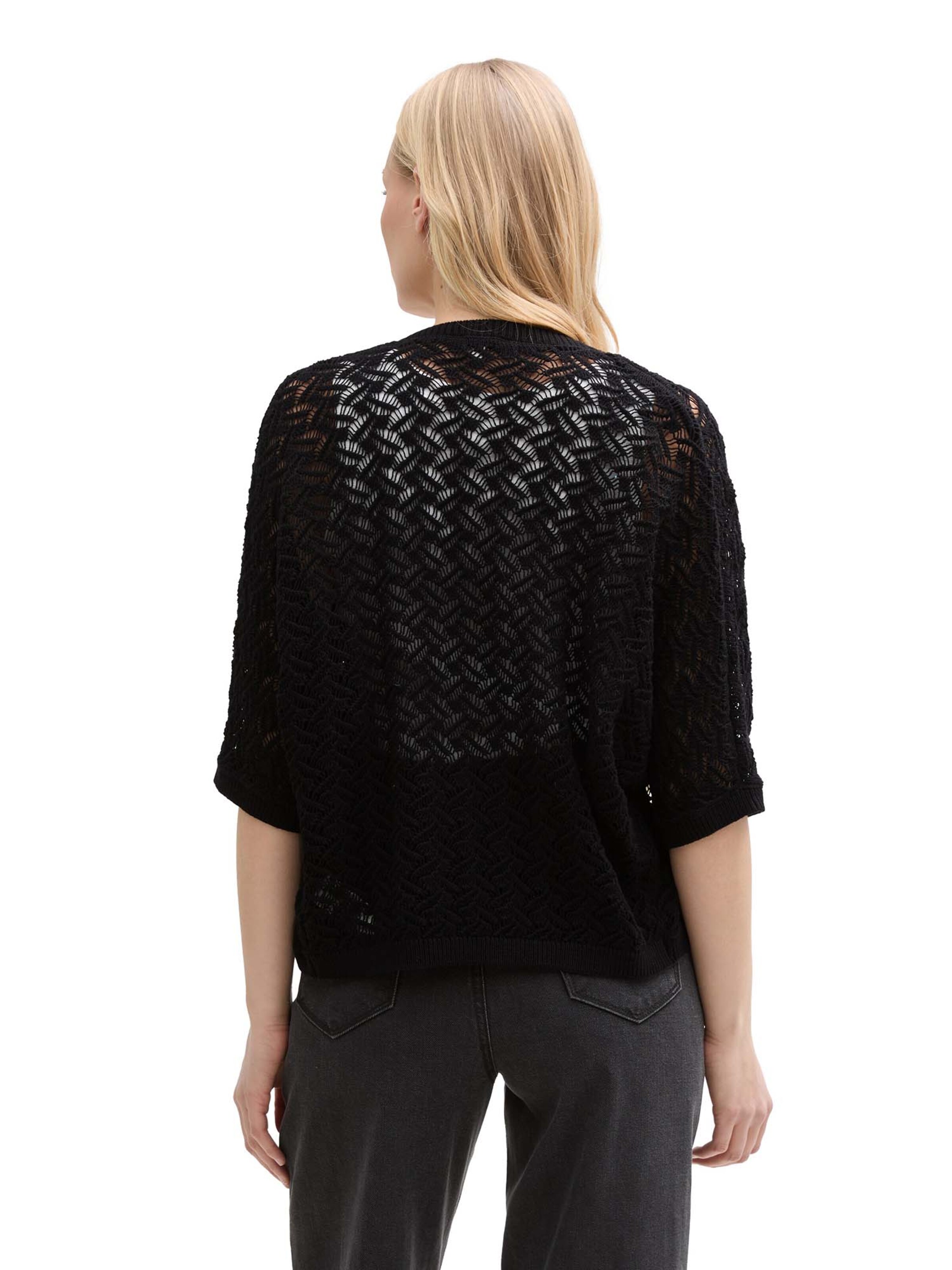 TOM TAILOR Kardigán - Čierna