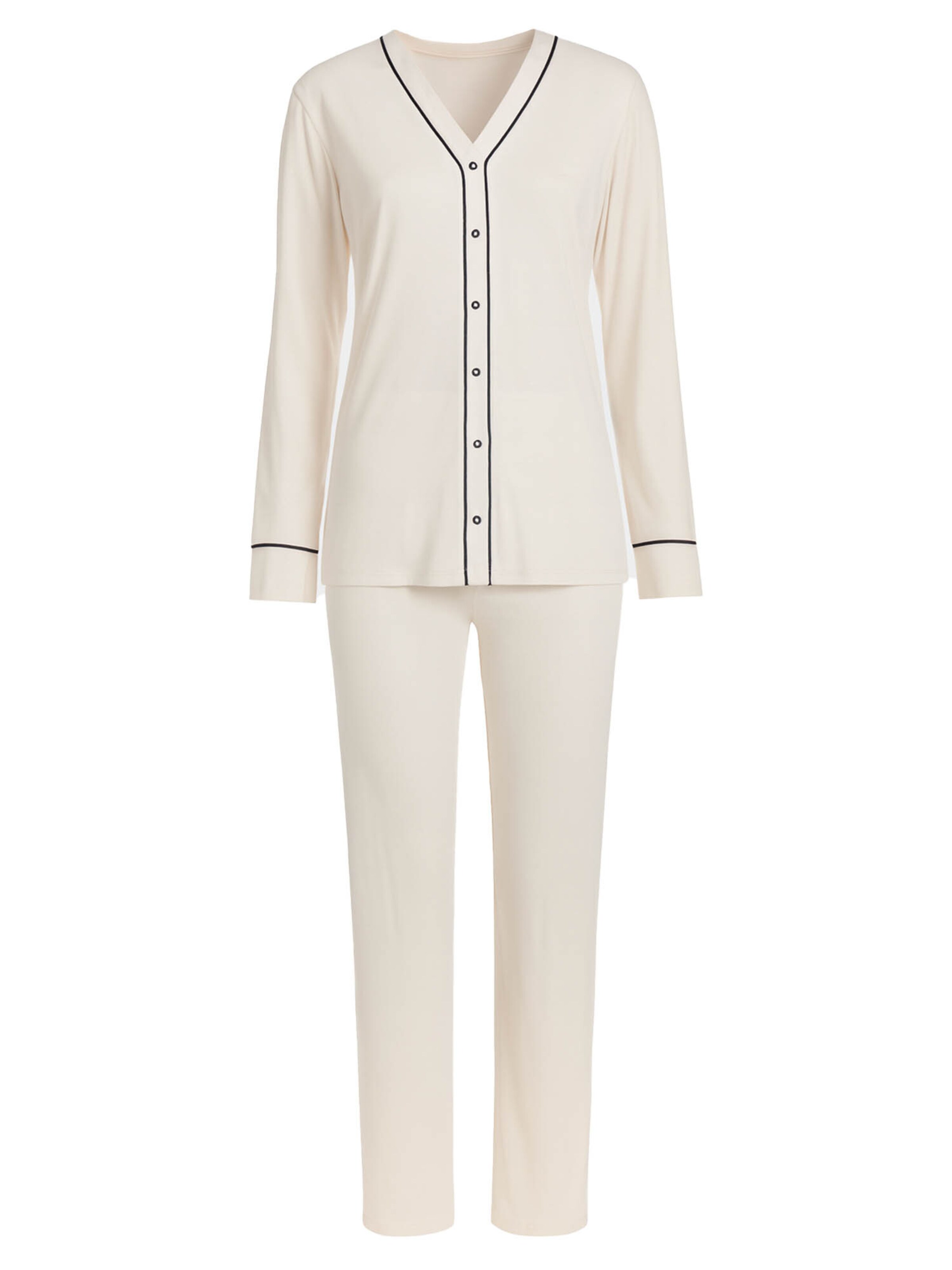 Goldenbay - Pijama ' Oleander ' en blanco: frente