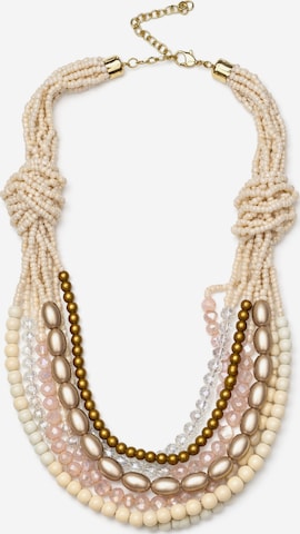COLLEZIONE ALESSANDRO Necklace 'Nele' in Beige: front