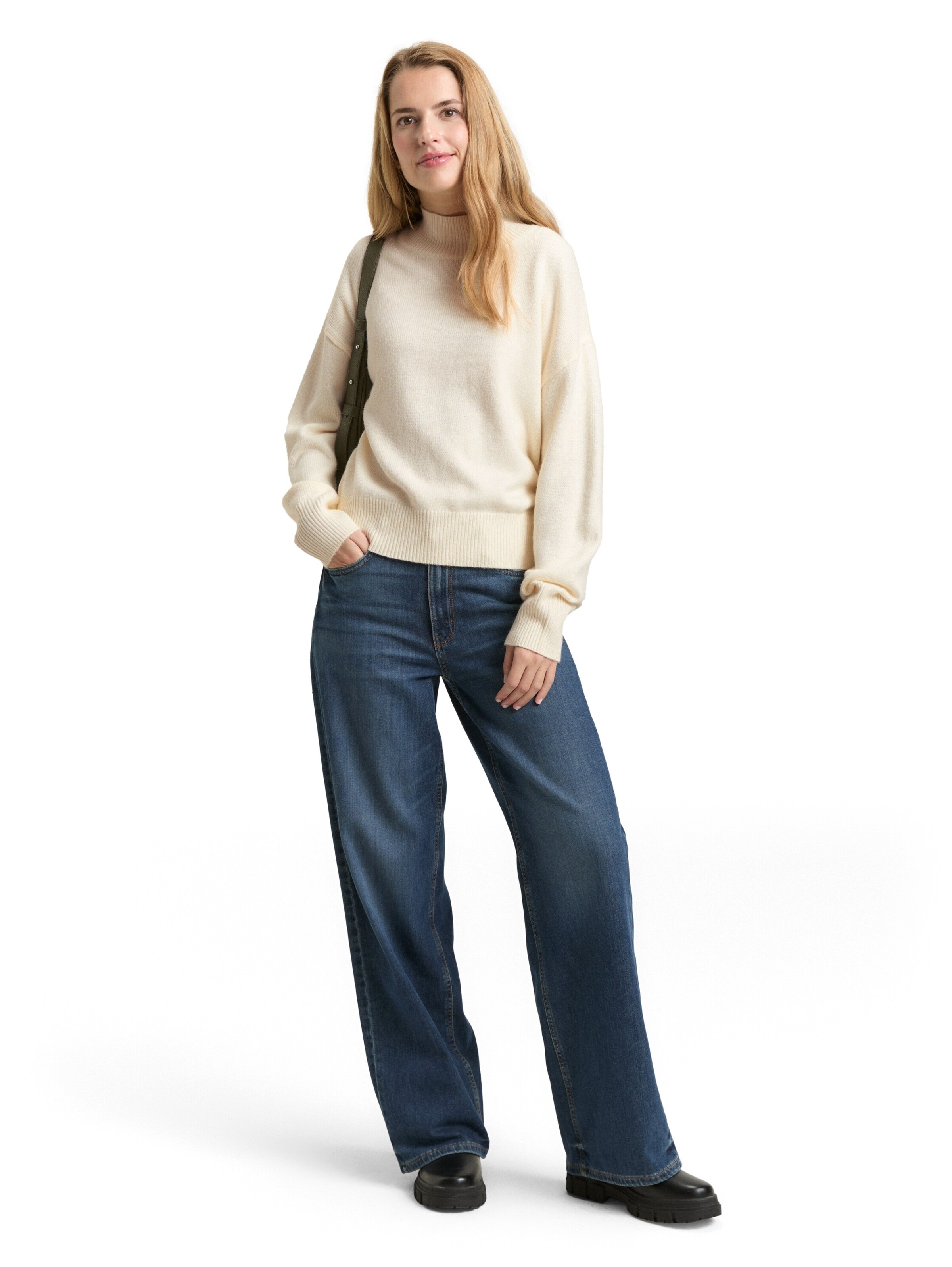 TOM TAILOR Sweater in White