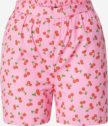 PIECES Regular Broek 'BERRY' in Roze: voorkant