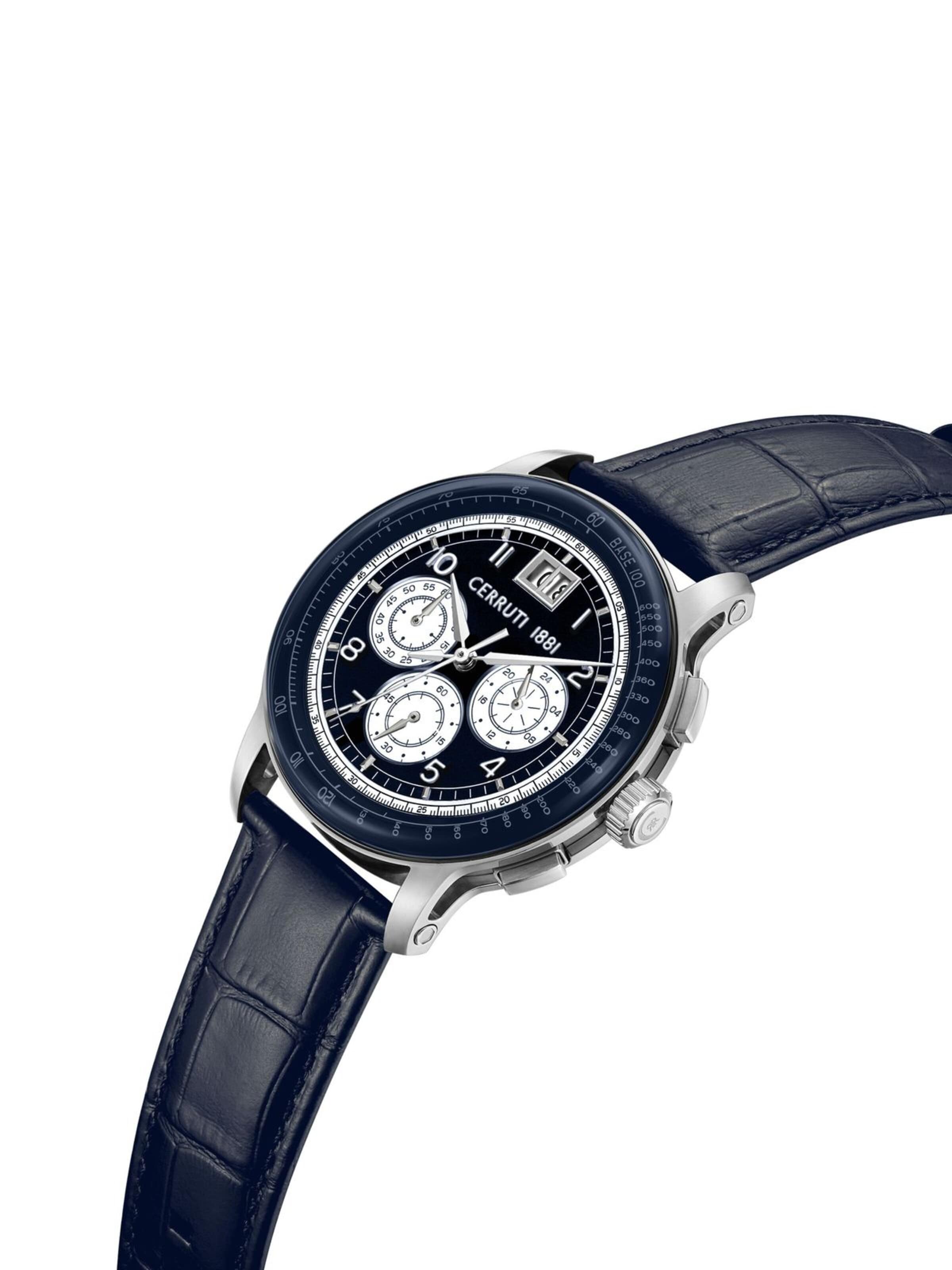 CERRUTI 1881 Analoog horloge 'Chronograph Petroio' in Blauw