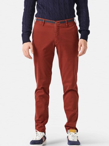 MMXGERMANY Slim fit Chino Pants in Orange: front