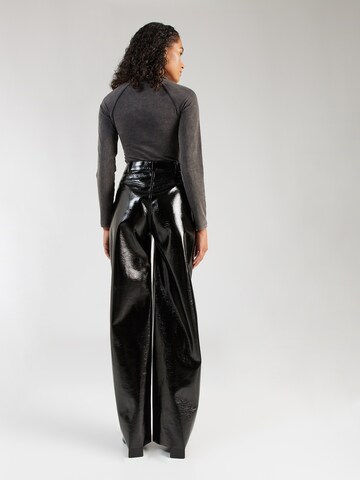 Wide leg Pantaloni 'Hasne-1' di HUGO in nero