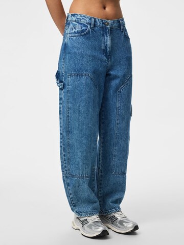 PIECES Baggy Cargo jeans 'SKY' in Blue