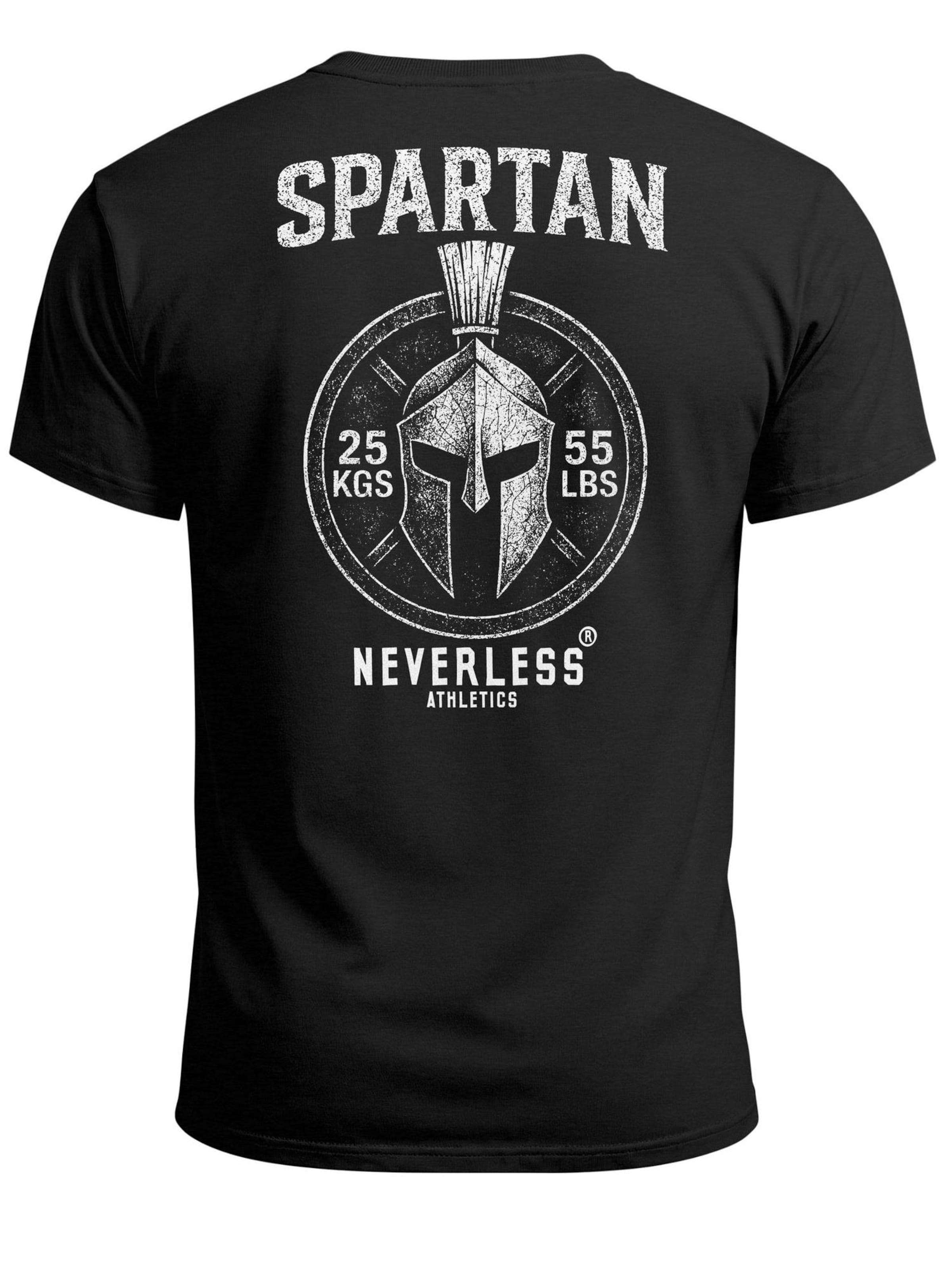 Neverless Shirt 'Barbell Sparta' in Black