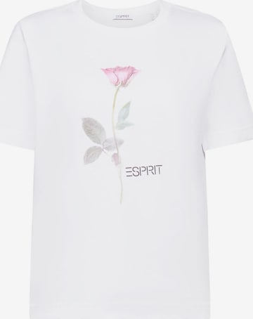 T-shirt ESPRIT en blanc : devant