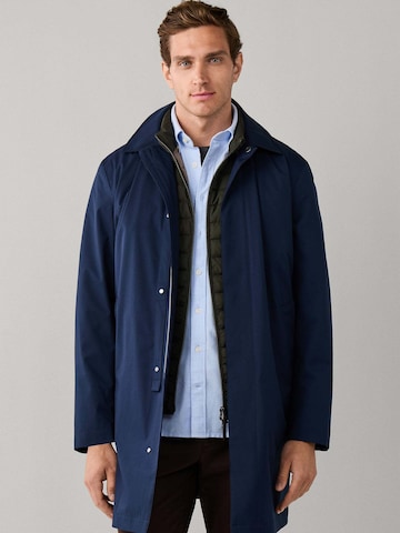 Hackett London Between-seasons coat in Blue: front