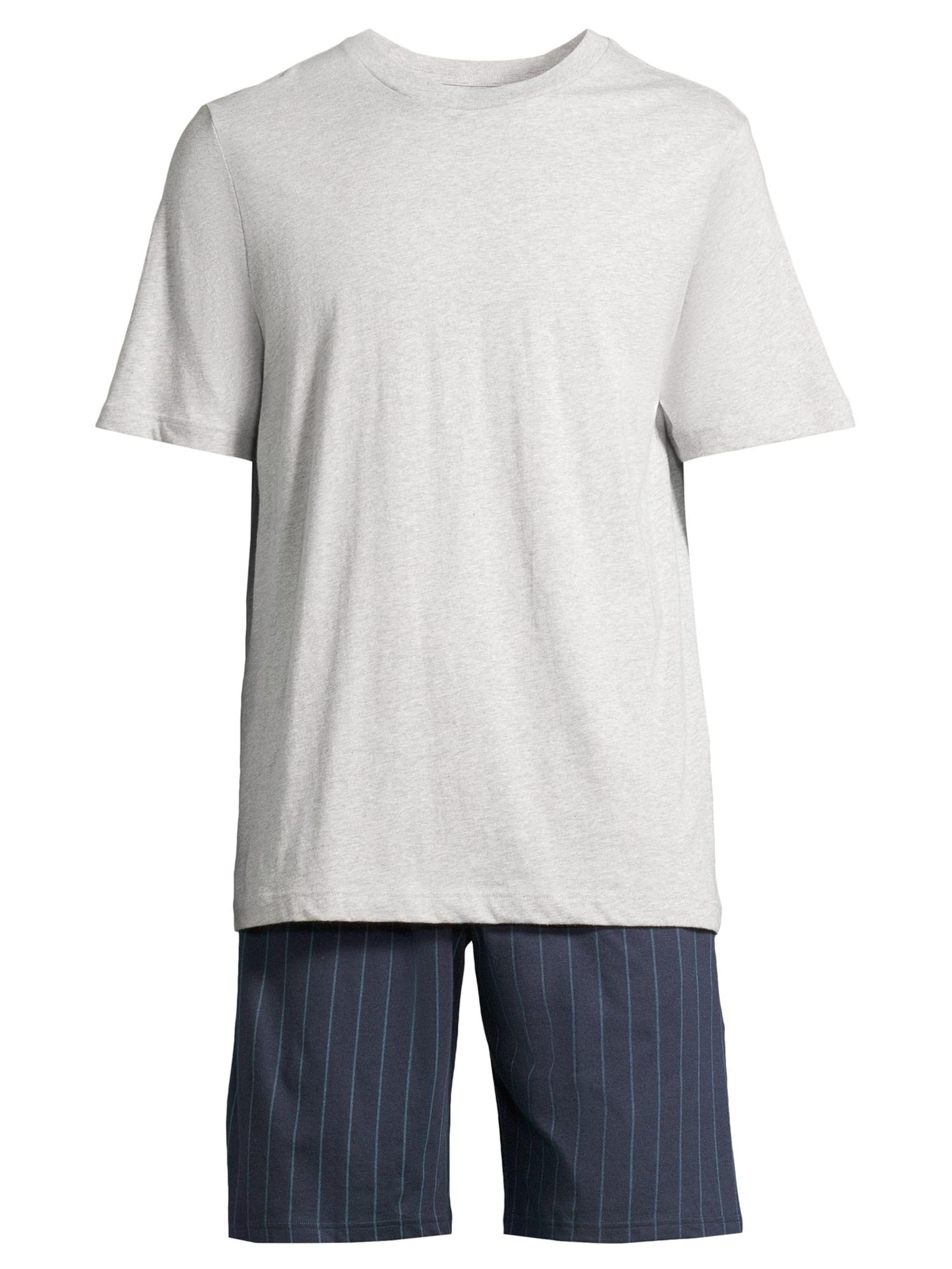 SCHIESSER Pyjama kort 'Night & Home' in Blauw: voorkant