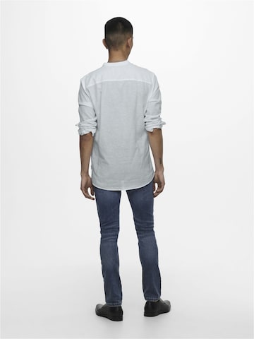 Coupe slim Chemise 'CAIDEN' Only & Sons en bleu