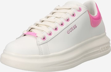 GUESS - Sapatilhas baixas 'Vibo' em branco: frente