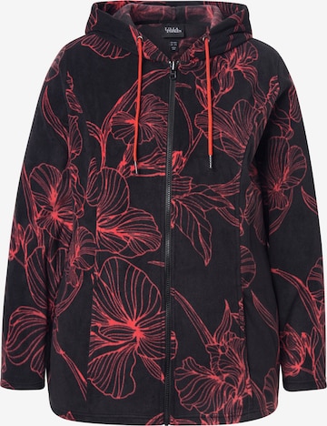 Ulla Popken Sweatjacke in Schwarz: Vorderseite