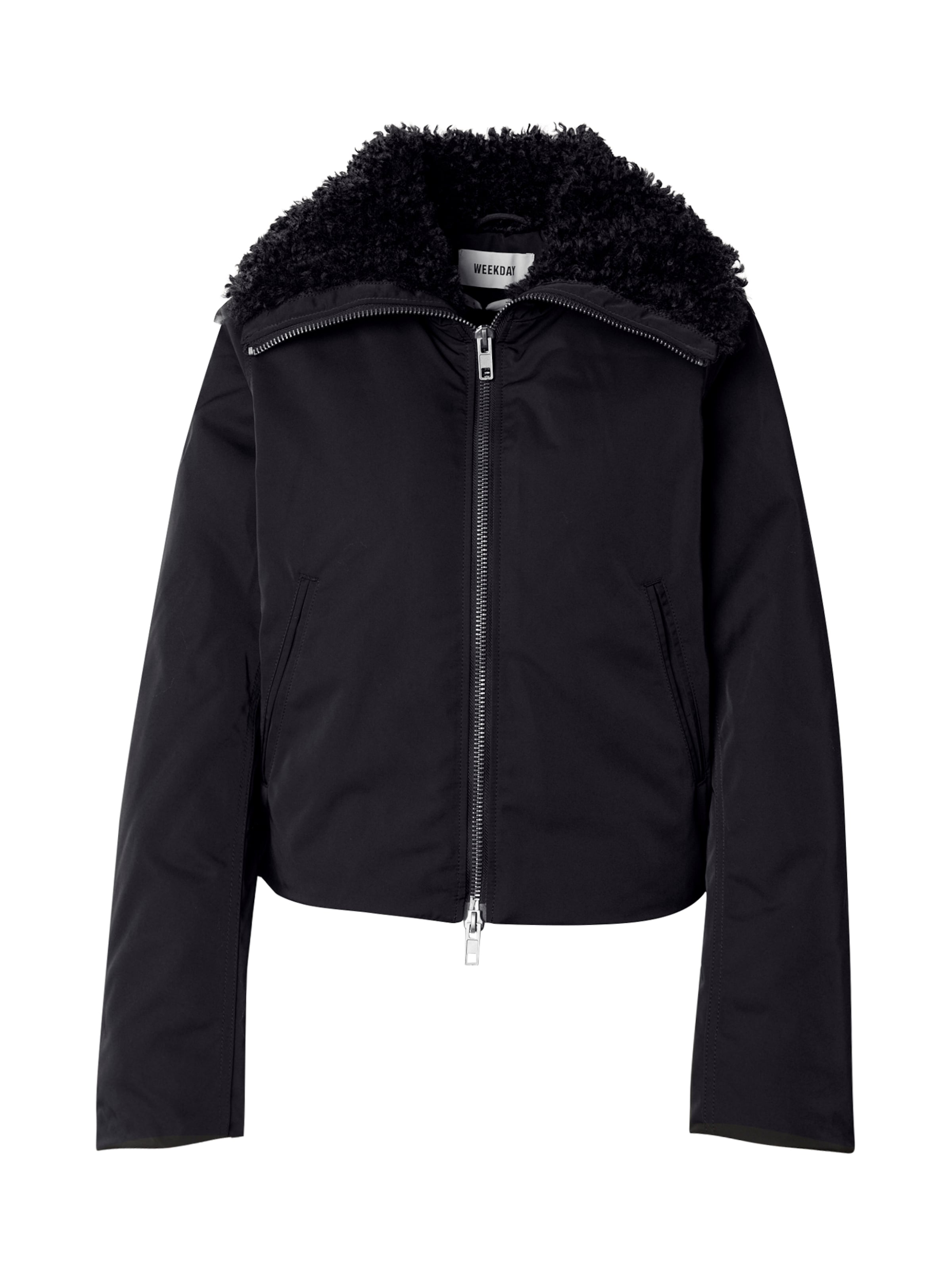 WEEKDAY Tussenjas 'Hiro' in Zwart: voorkant