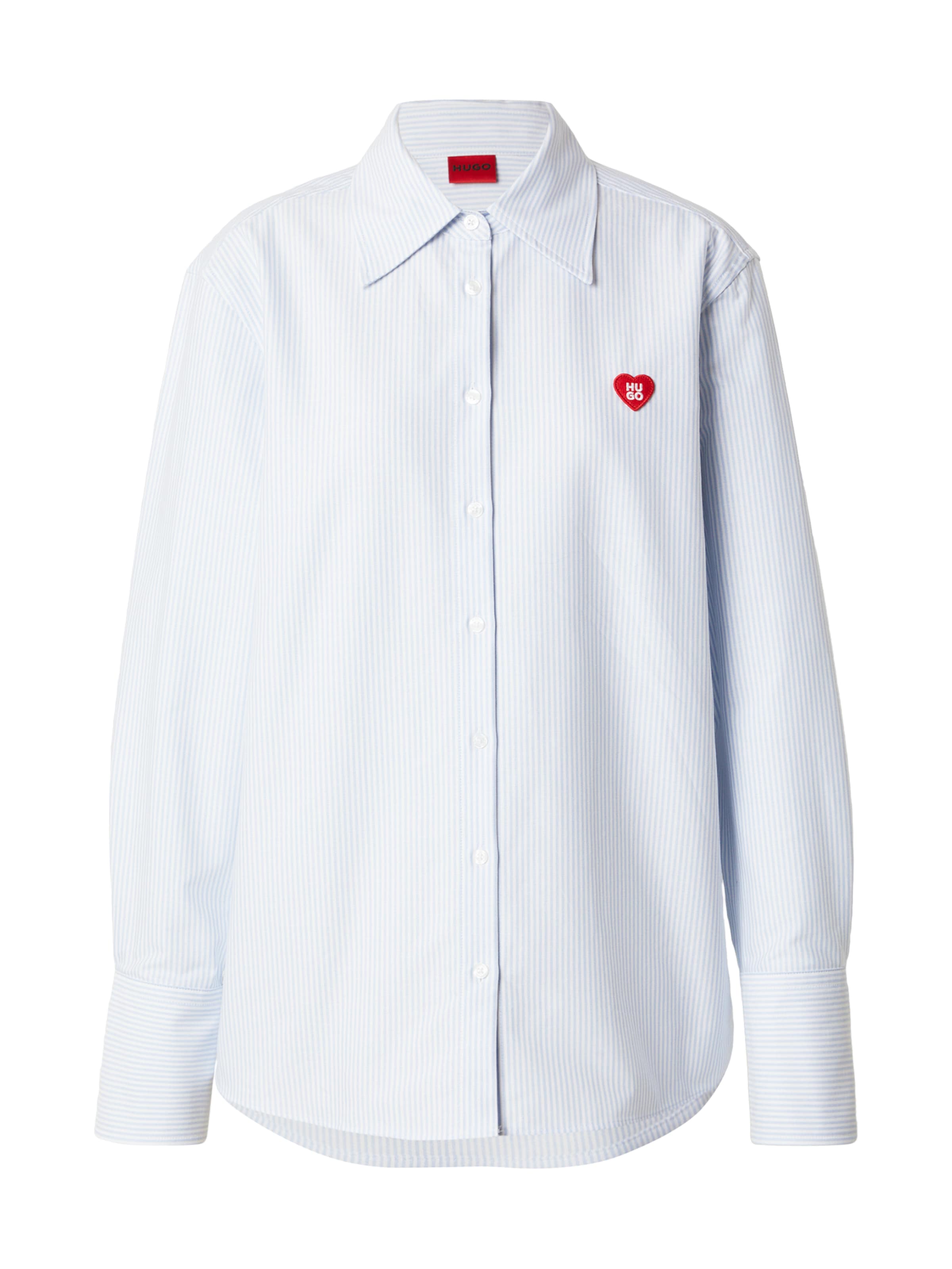 HUGO Pluus 'Erselia' helesinine / punane / valge, Tootevaade