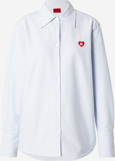 HUGO Pusero 'Erselia' värissä vaaleansininen / punainen / valkoinen, Tuotenäkymä