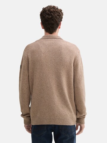 TOM TAILOR Gebreid vest in Bruin