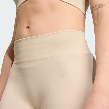 ADIDAS PERFORMANCE - Skinny Pantalón deportivo 'Essentials' en beige