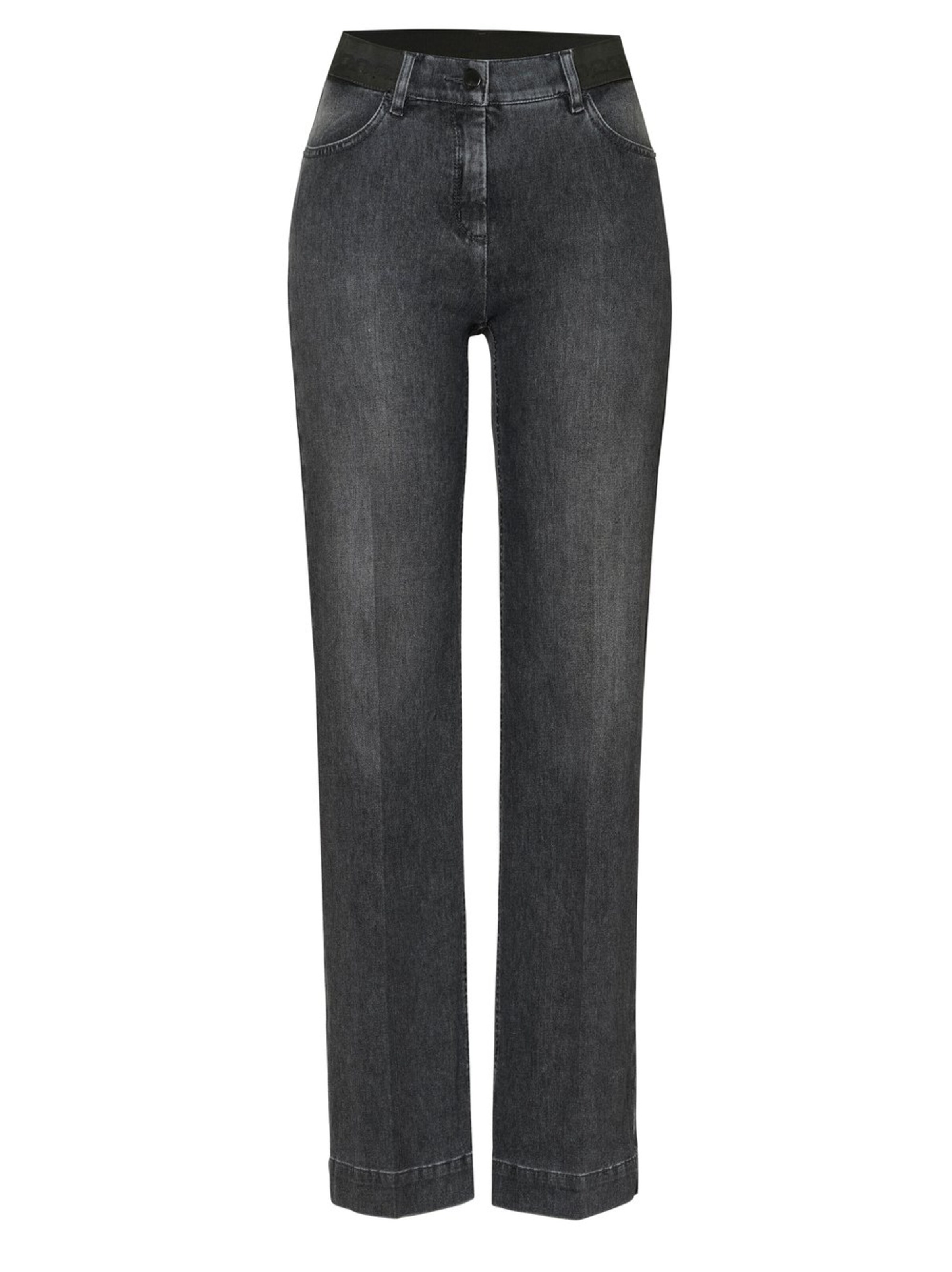 TONI Wide Leg Jeans in Schwarz: Vorderseite