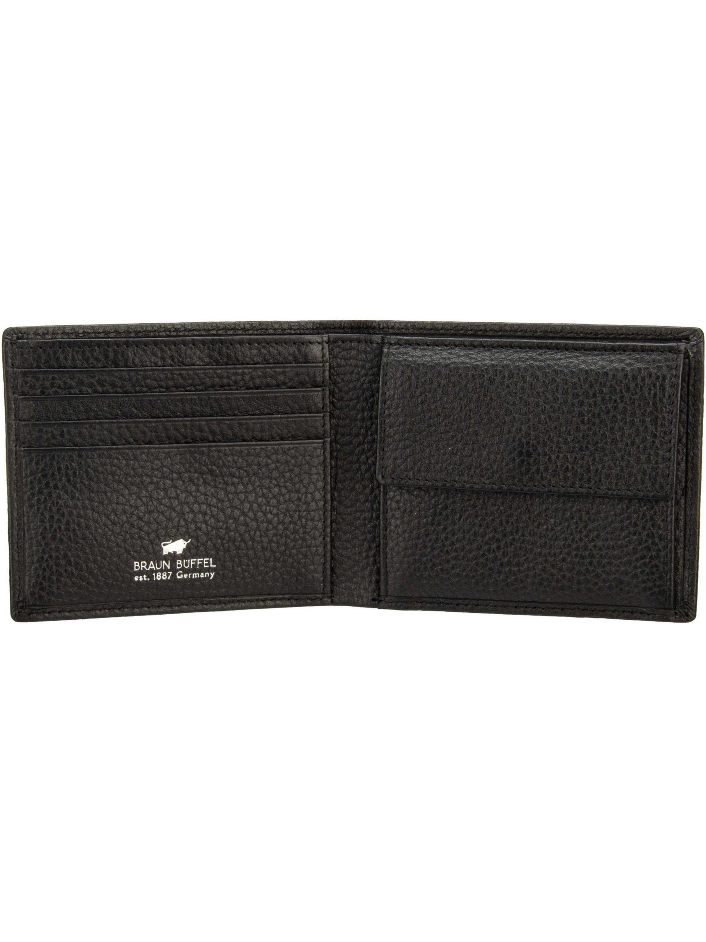 Braun Büffel Wallet 'Theo' in Black