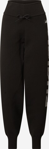 ADIDAS SPORTSWEAR Tapered Sportbroek in Zwart: voorkant