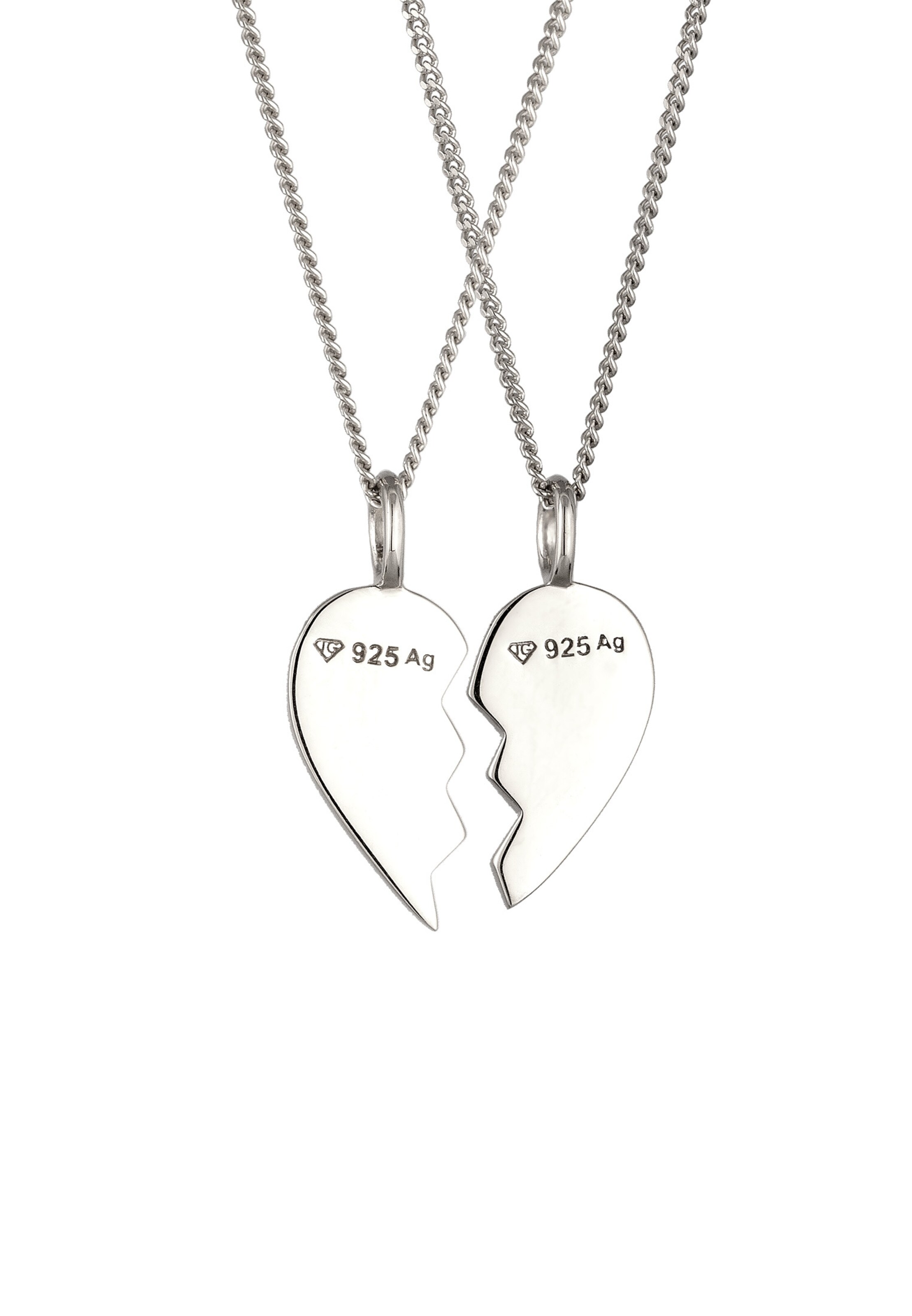 ELLI Sieraden set 'Herz' in Zilver