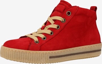 GABOR High-Top Sneakers in Red: front