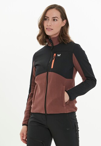 Whistler Athletic Fleece Jacket 'Evo' in Brown: front