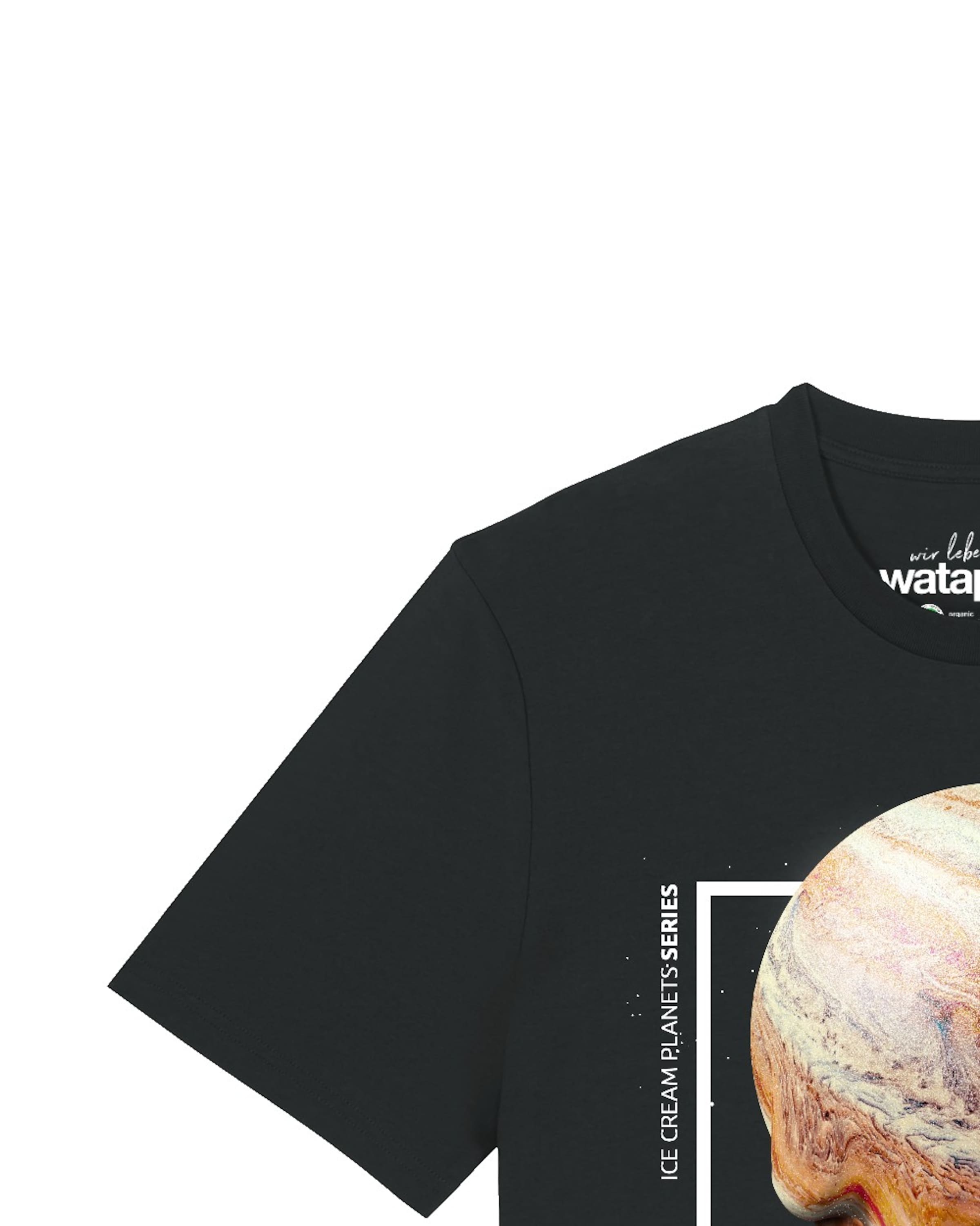 Watapparel Shirt 'Jupiter Planet' in Zwart