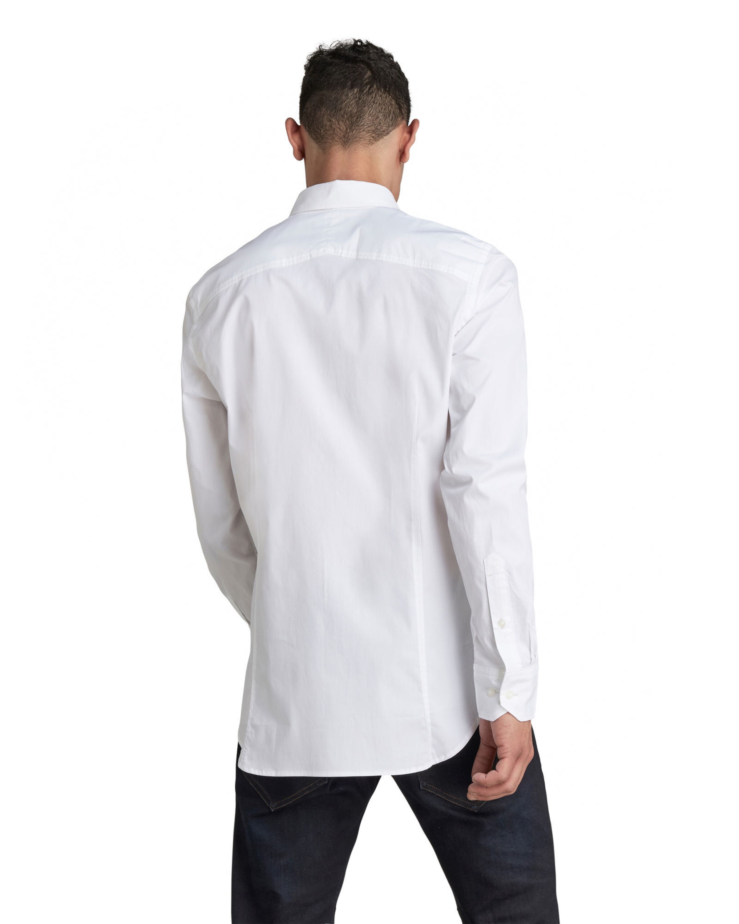 G-STAR Super smal pasform Skjorte 'Dressed Super Slim' i hvid