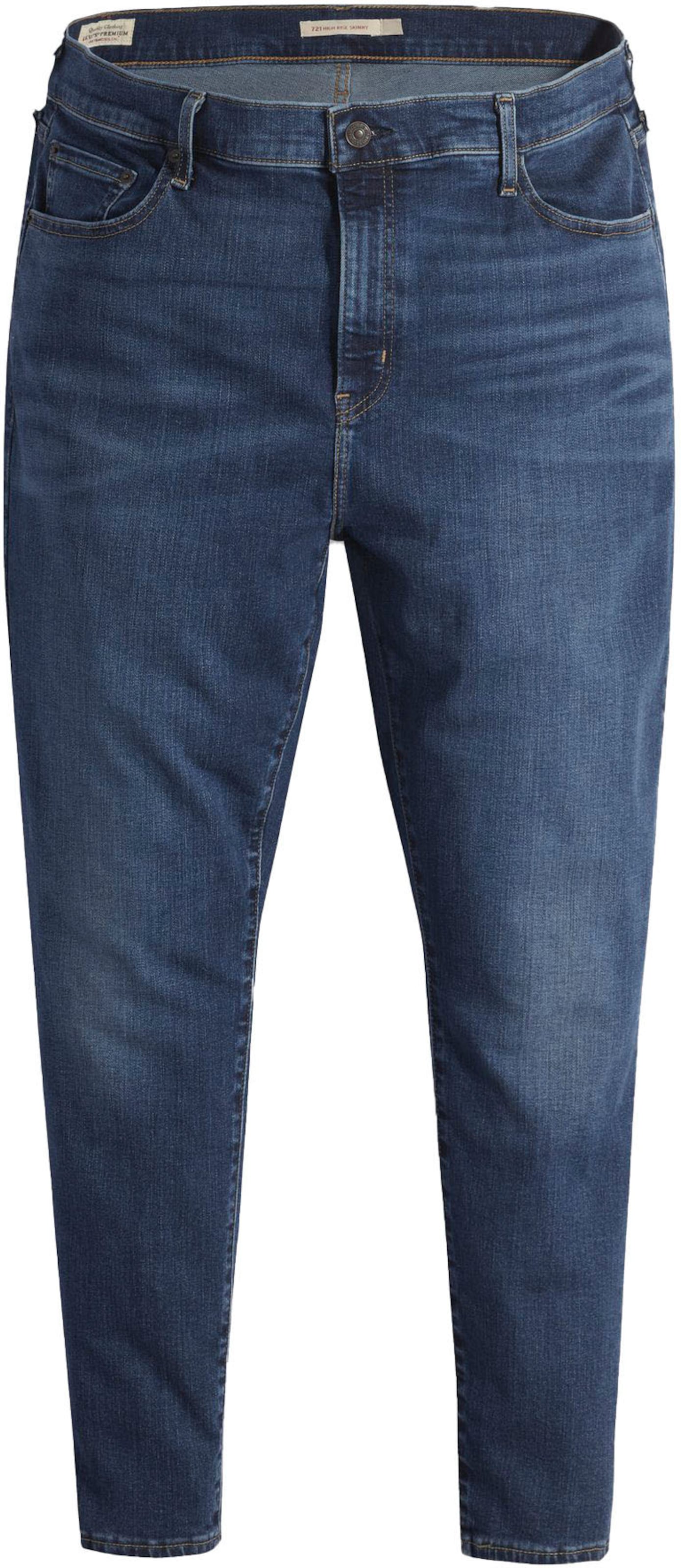 Levi's® Plus Skinny Jeansy '721 PL Hi Rise Skinny' w kolorze niebieski: przód
