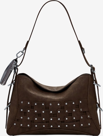 DesigualRučna torbica - smeđa boja: prednji dio