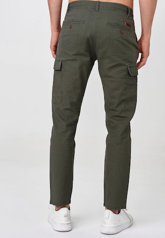 INDICODE JEANS Regular Cargohose ' Cagle ' in Grün