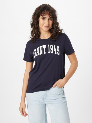 Tricou de la GANT pe albastru: față