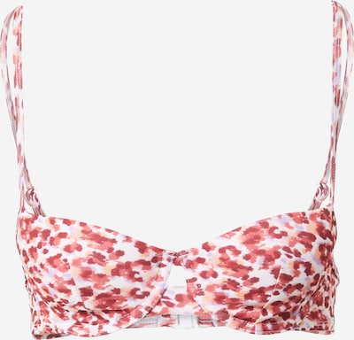 Hunkemöller Bikini gornji dio 'Tobago' u lila / karmin crvena / bijela, Pregled proizvoda