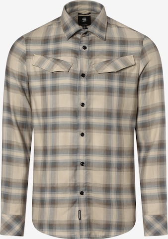 Coupe slim Chemise G-Star RAW en beige : devant