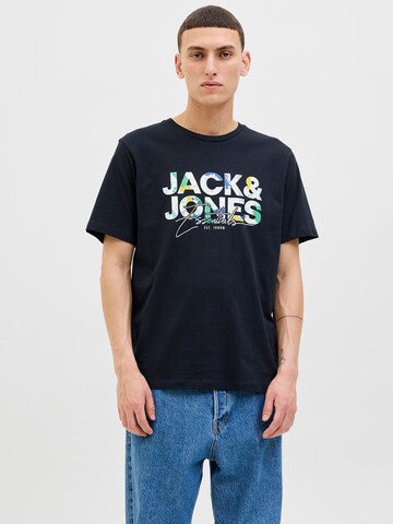 JACK & JONES T-shirt 'JJGEPLAS' i blå: framsida