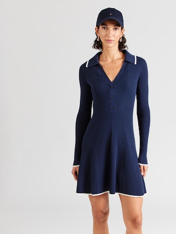 Robes en maille Tommy Jeans en bleu : devant
