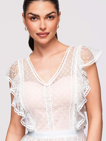 Ombre Dress in White