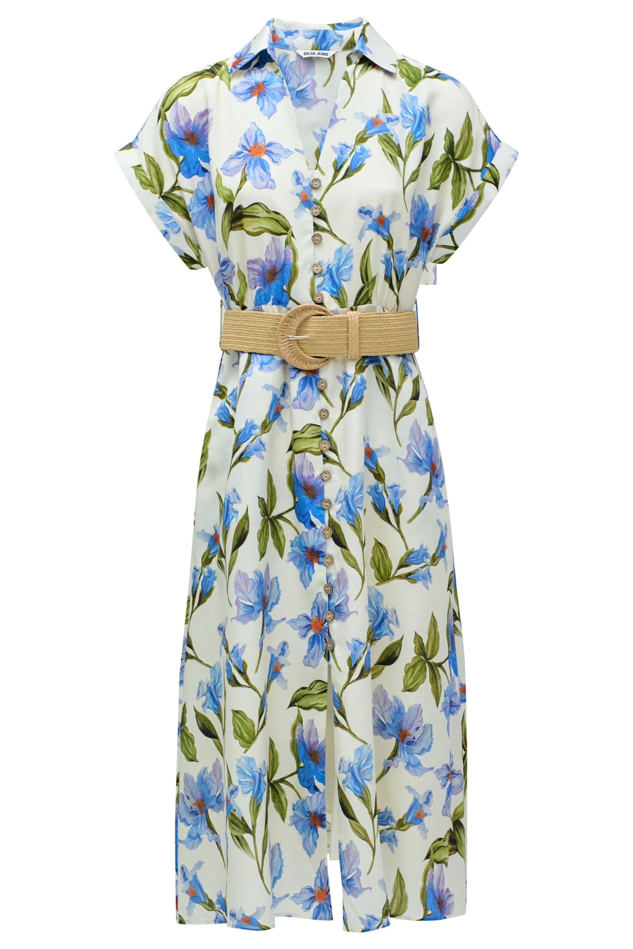 Salsa Jeans Blusenkleid in Blau: Vorderseite