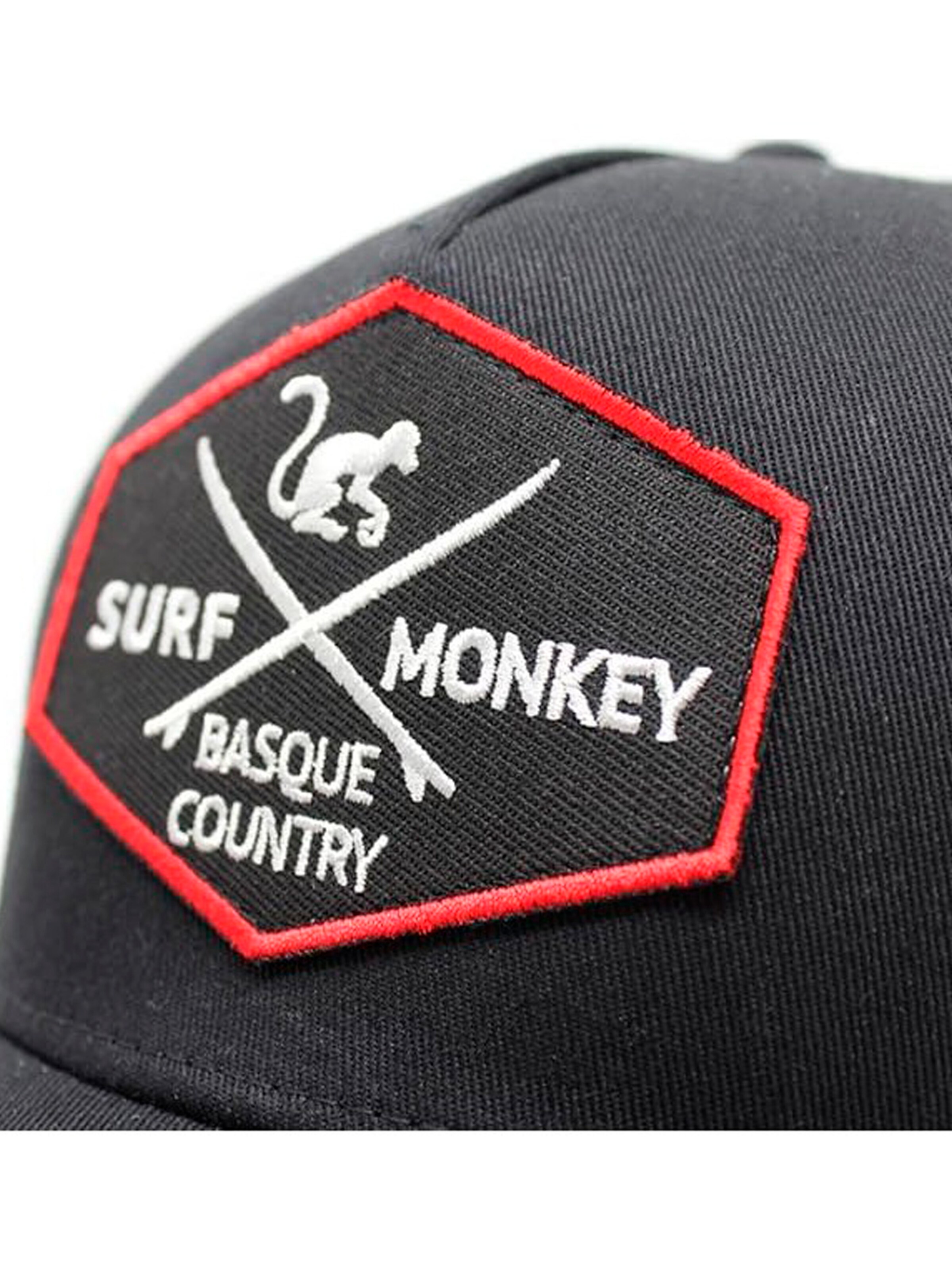 Surf Monkey Athletic Cap in Black