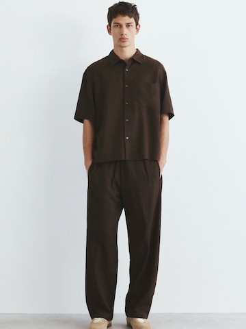 Pull&Bear Regular Fit Hemd in Braun